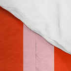 Vertical Stripes Bold Fun Basic Pattern in Orange and Pink Comforter Gallery Image 4