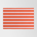 Vertical Stripes Bold Fun Basic Pattern in Orange and Pink Rug Gallery Image 2