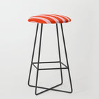 Vertical Stripes Bold Fun Basic Pattern in Orange and Pink Stool Gallery Image 1