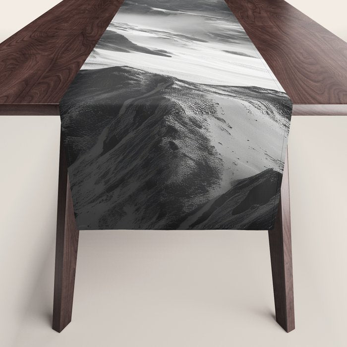 Alpine Silence - Minimalist Snowy Peak Wall Art Table Runner Gallery Image 1