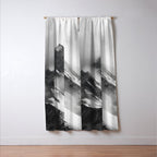 Alpine Silence - Minimalist Snowy Peak Wall Art Window Curtain Gallery Image 3