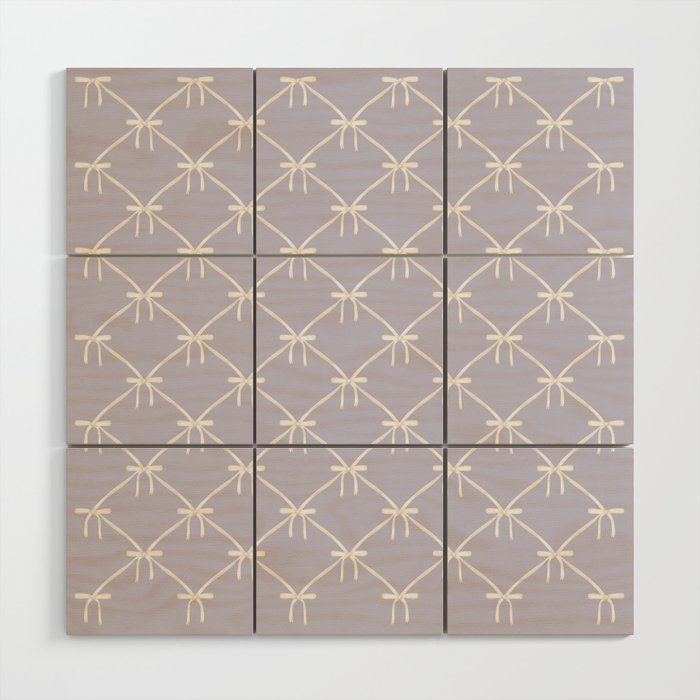 Bows & Ribbons Pattern XXXIV Pastel Lavender Purple  Wood Wall Art Gallery Image 1