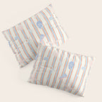 Vintage marine sea shell summer art pattern Pillow Sham Gallery Image 3