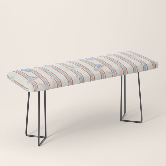 Vintage marine sea shell summer art pattern Bench Gallery Image 1
