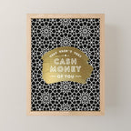That Wasn't Very Cash Money of You - Black & Gold Mini Art Print Gallery Image 1