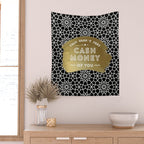 That Wasn't Very Cash Money of You - Black & Gold Wall Tapestry Gallery Image 2