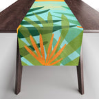 Tropical Ocean View Landscape Illustration Table Runner Gallery Image 1