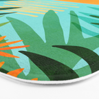 Tropical Ocean View Landscape Illustration Bath Mat Gallery Image 3