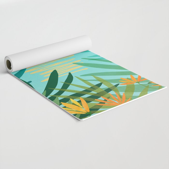 Tropical Ocean View Landscape Illustration Yoga Mat Gallery Image 2