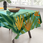 Tropical Ocean View Landscape Illustration Tablecloth Gallery Image 3
