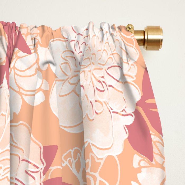 Modern floral blooms PF2 Window Curtain Gallery Image 2