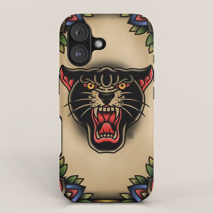 Traditional Tattoo Panther  iPhone Case Gallery Image 1