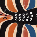 Abstract Octopus with Retro Lines Coffee Mug Gallery Image 2