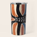 Abstract Octopus with Retro Lines Travel Mug Gallery Image 1