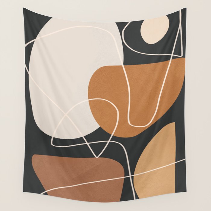 Minimal Colorful Abstract Shapes 9 Wall Tapestry Gallery Image 4