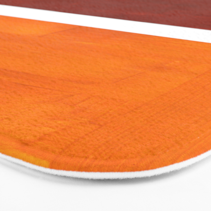 Burnt Sienna Yellow Ochre Rothko Minimalist Mid Century Abstract Color Field Squares Bath Mat Gallery Image 3