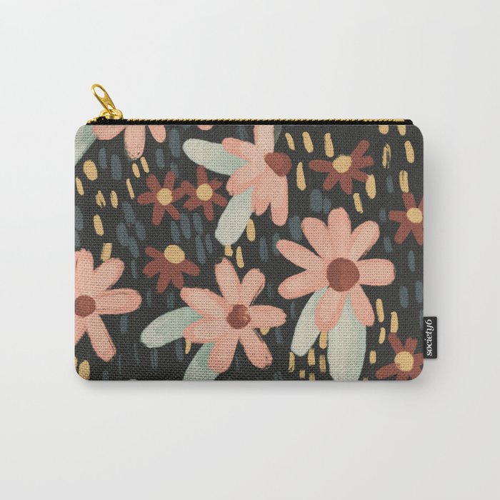 Kate Floral Dark Pattern Carry All Pouch Gallery Image 1