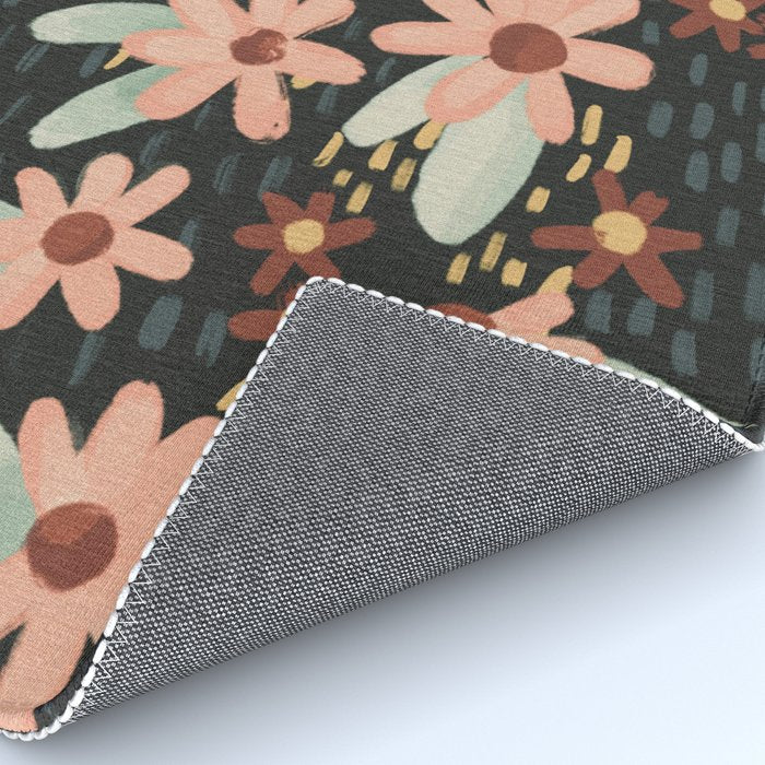 Kate Floral Dark Pattern Rug Gallery Image 4