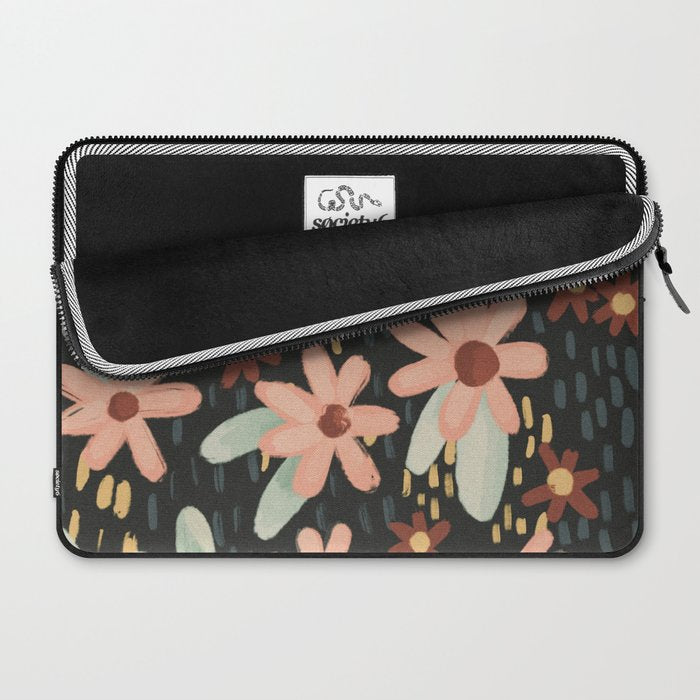 Kate Floral Dark Pattern Laptop Sleeve Gallery Image 2