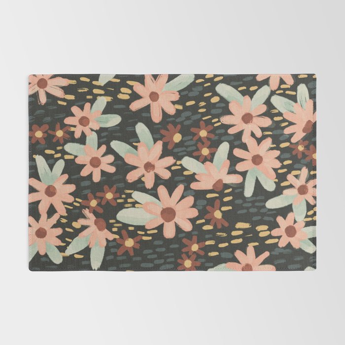Kate Floral Dark Pattern Rug Gallery Image 2