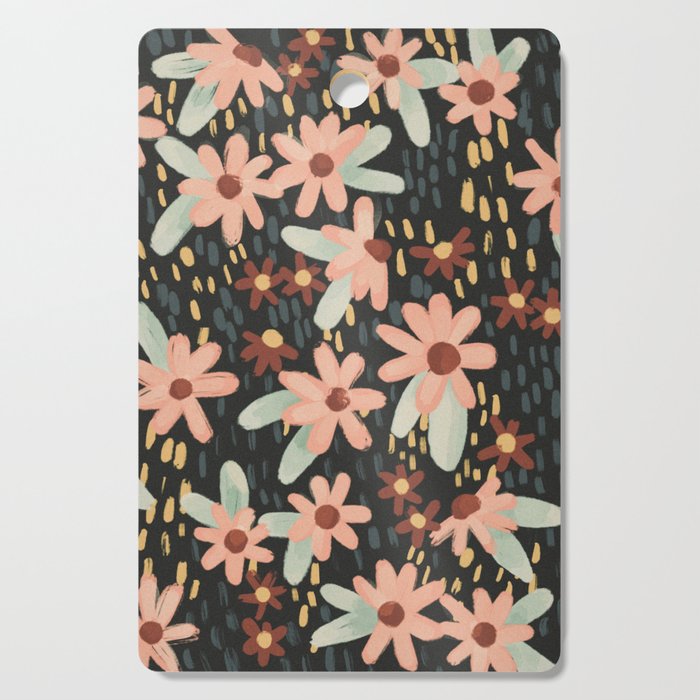Kate Floral Dark Pattern Cutting Board Gallery Image 1