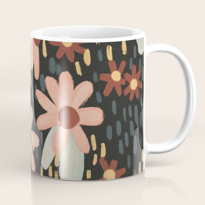 Kate Floral Dark Pattern Coffee Mug Gallery Image 1