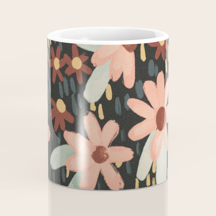 Kate Floral Dark Pattern Coffee Mug Gallery Image 4