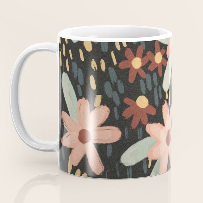 Kate Floral Dark Pattern Coffee Mug Gallery Image 3