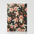 Kate Floral Dark Pattern Stationery Card Gallery Image 2