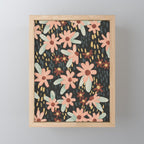 Kate Floral Dark Pattern Mini Art Print Gallery Image 1
