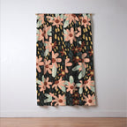 Kate Floral Dark Pattern Window Curtain Gallery Image 3