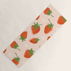 Red Strawberries Pattern Yoga Mat Gallery Image 1
