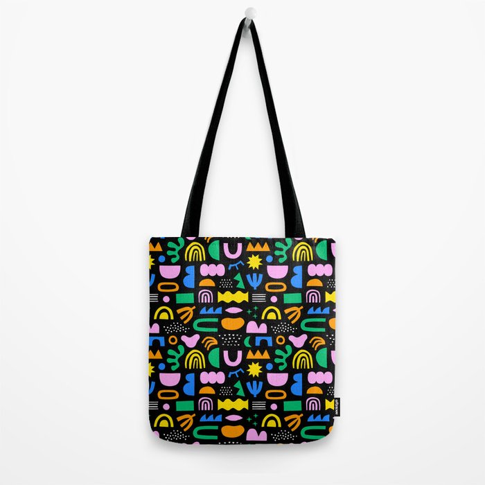 Fun colorful abstract summer shape pattern Tote Bag Gallery Image 2