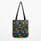 Fun colorful abstract summer shape pattern Tote Bag Gallery Image 2