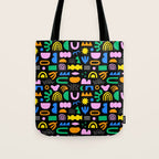 Fun colorful abstract summer shape pattern Tote Bag Gallery Image 1