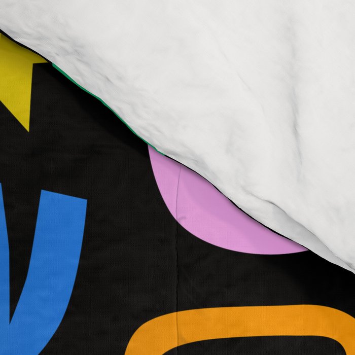 Fun colorful abstract summer shape pattern Comforter Gallery Image 4