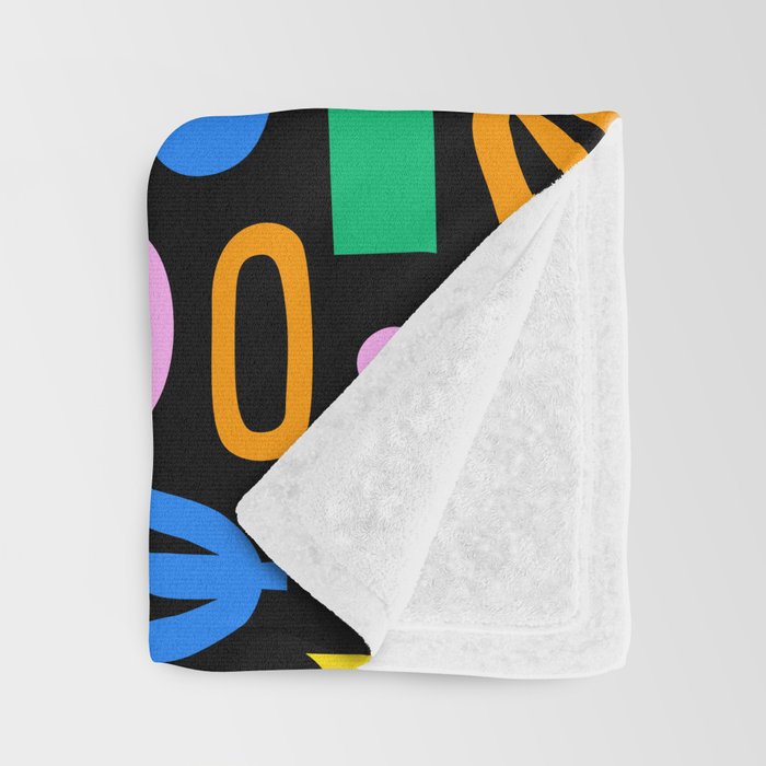 Fun colorful abstract summer shape pattern Throw Blanket Gallery Image 3