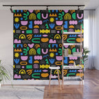 Fun colorful abstract summer shape pattern Wall Mural Gallery Image 1