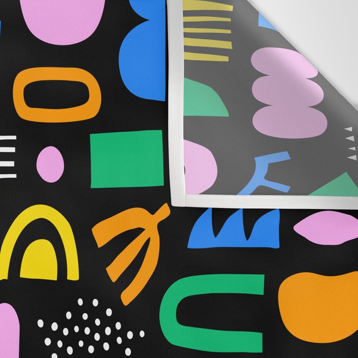 Fun colorful abstract summer shape pattern Wall Tapestry Gallery Image 3