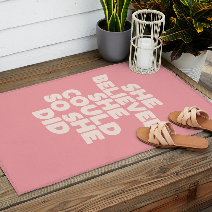 She Believed She Could So She Did Outdoor Rug Gallery Image 2
