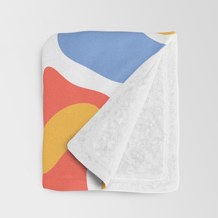 Colorful abstract organic shape art pattern Throw Blanket Gallery Image 3