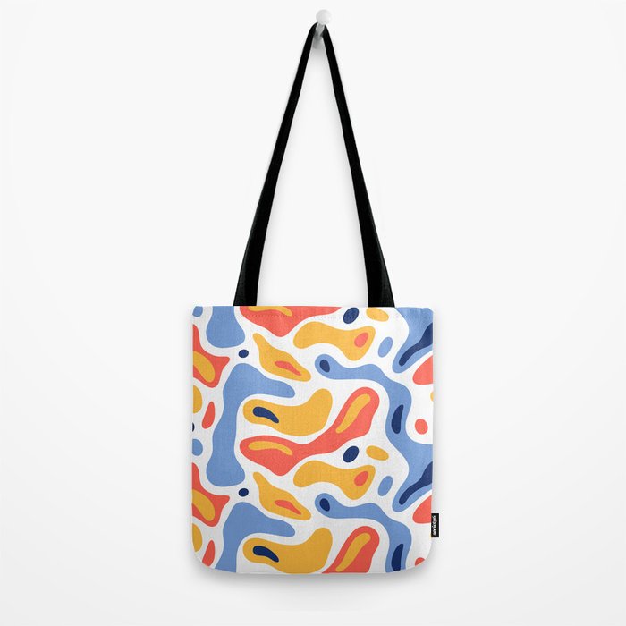 Colorful abstract organic shape art pattern Tote Bag Gallery Image 2