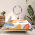 Colorful abstract organic shape art pattern Comforter Gallery Image 3
