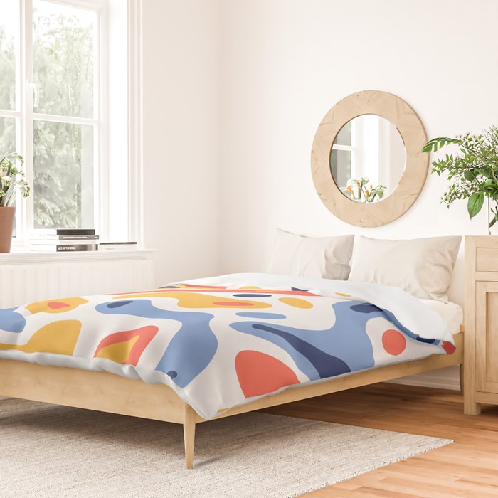 Colorful abstract organic shape art pattern Duvet Cover Gallery Image 2
