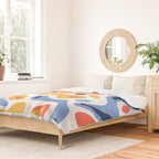 Colorful abstract organic shape art pattern Duvet Cover Gallery Image 2