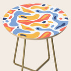Colorful abstract organic shape art pattern Side Table Gallery Image 2