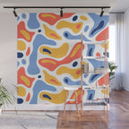 Colorful abstract organic shape art pattern Wall Mural Gallery Image 1