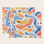 Colorful abstract organic shape art pattern Placemat Gallery Image 1