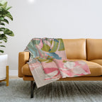 tropical home jungle abstract Throw Blanket Gallery Image 1