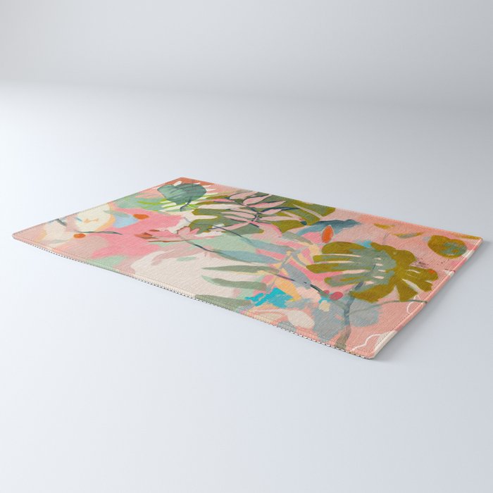 tropical home jungle abstract Rug Gallery Image 3